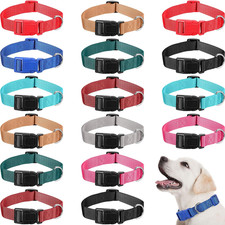 18 Pcs Adjustable Dog Collar 9 Colors Nylon Soft Neoprene Padded Heavy Duty Medi