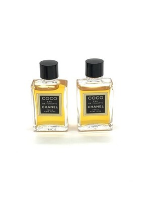 Coco Chanel For Women 0.13 oz Eau de Toilette Pour Splash Mini Vintage Set Of 2