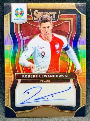 2020 Panini Select Euro =Robert Lewandowski= COPPER Auto #'d /49 Poland