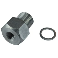 ICT Billet 551172; Oil Pressure Sensor Adapter 1/8 in. NPT to M16x1.5 for GM LS