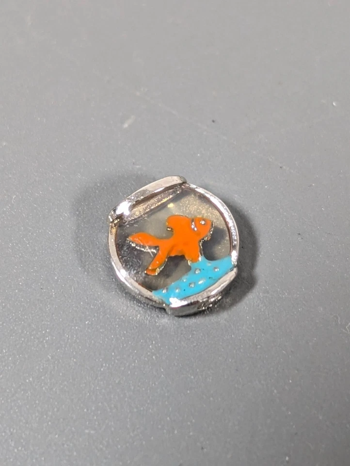 Origami Owl Goldfish Fishbowl Floating Charm - Image 2 of 4
