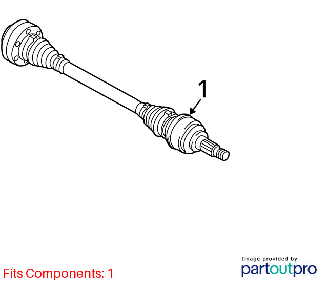 2008-2015 Audi R8 v10 Oem AWD 5.2L REAR LEFT CV AXLE SHAFT 420501203A