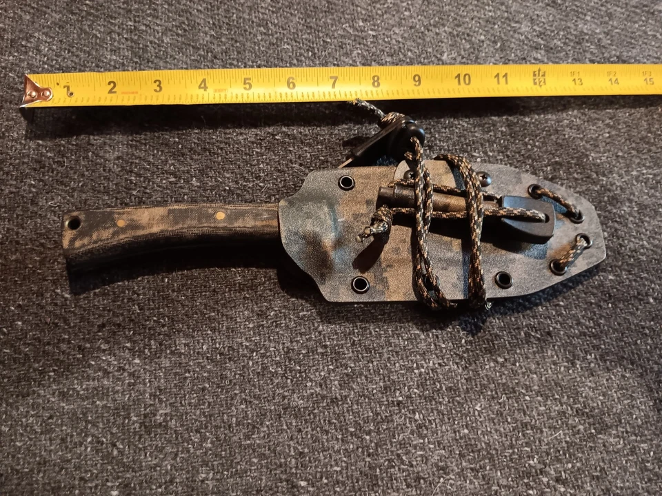 Cuchillo Condor Garuda con mango Micarta y funda segura con iniciador contra incendios Foto 4 de 4