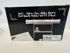 Birth Certificate Holder Featuring Teddy Bear Silver Plated , 9.5" Tube w/stand