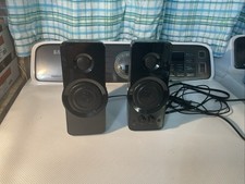Blackweb BWA15HO110 Computer Speakers 3.5mm Aux Input Tested Works Black