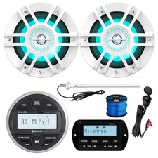 JBL PRV175 Receiver, 2X 6.5" LED Speakers, USB/AUX Mount, Remote, Antenna,Wire