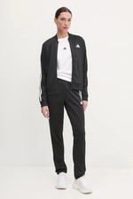 Adidas 3-Stripes Women's Tracksuit - Black, Burgundy