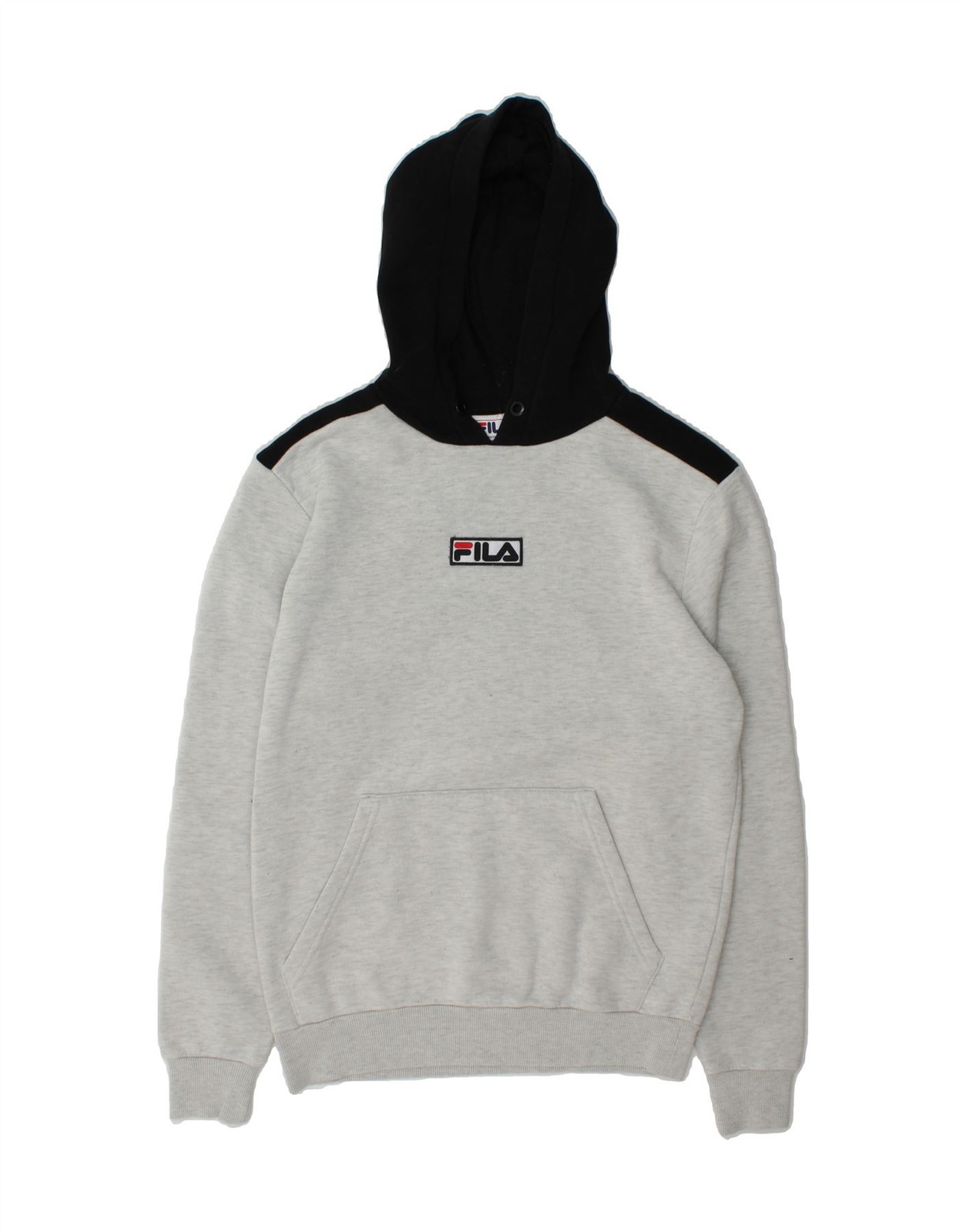 FILA Felpa con Cappuccio Uomo Maglione XS Grigio Colorblock Cotone CI04
