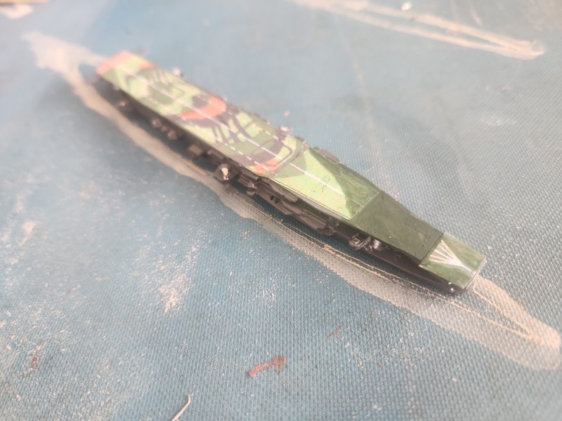Painted 1:1200 Scale Japanese Carrier ZUIHO 1944 from SUPERIOR with  Camo Deck.