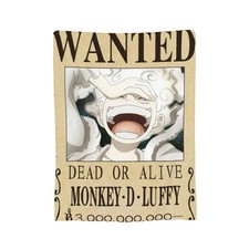 Anime One Piece Wanted Poster Decke Fleece Überwurf Decke Bettwäsche