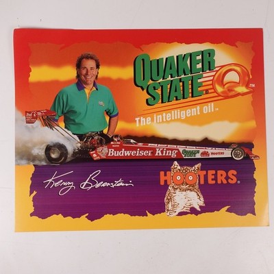 Kenny Bernstein NHRA Drag Racing Hero Karte Quaker State Hooters