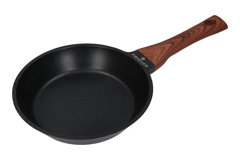 ZWIEGER OBSIDIAN WOOD DARK SET OF FRYPANS 3 PIECE, PANS 20 / 24 / 28 CM, PAN SET - Picture 4 of 7