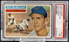 1956 Topps Roy McMillan PSA 7 NM Cincinnati Redlegs Gray Back Card #123     cc23