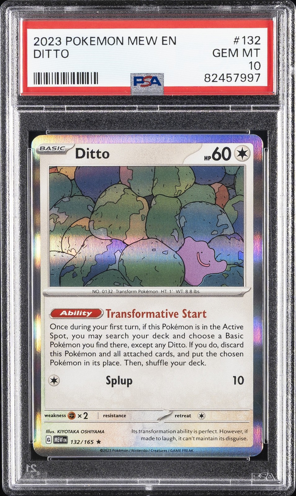 2023 POKEMON MEW EN-151 #132 DITTO PSA 10