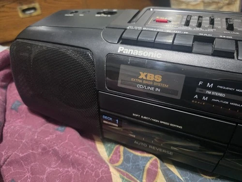 Panasonic Boom Box RX-FT560 Dual Cassette AM FM Radio-Restored