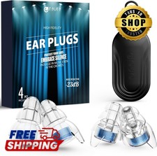 High Fidelity Concert Ear Plugs 2 Pairs 23dB Noise Reduction Hearing Protection