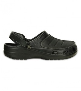 Crocs Yukon Mesa Clog Mens 12 Black Leather Strap Sport Sandal 203261 Comfort Crocs Yukon Mesa | eBay main image 2