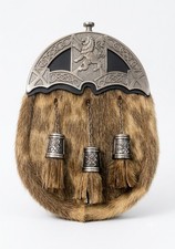 Scottish Handmade Full Dress Rampant Lion Cantle Sporran- Kilt Accessories