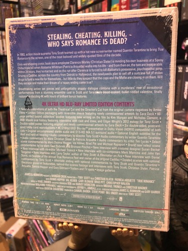 TRUE ROMANCE LIMITED EDITION 4K ULTRA HD LIMITED EDITION ARROW VIDEO BRAND NEW! - Picture 2 of 5