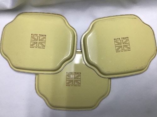 Seashell Coaster Trays Elite Trays Made in England Set of 3 7.5” Beach Decor - Picture 3 of 4