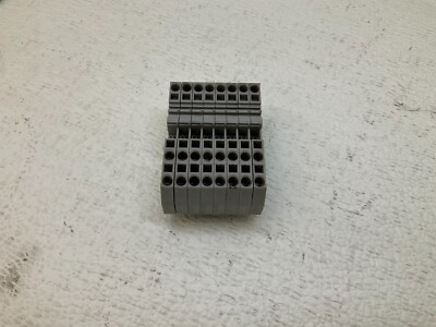 Wago 281 4mm 800V Gray Grey Wiring Terminal Block Din Rail 4 mm2 Lot of 8 (TBI)
