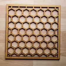 Hex Honey Comb Decorative Screen Radiator Cabinet square MDF Panel 030