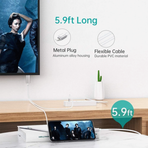 HDMI Mirroring Cable Digital Phone to TV HDTV Adapter For iPhone 12 XR 8 7 iPad - Picture 4 of 16