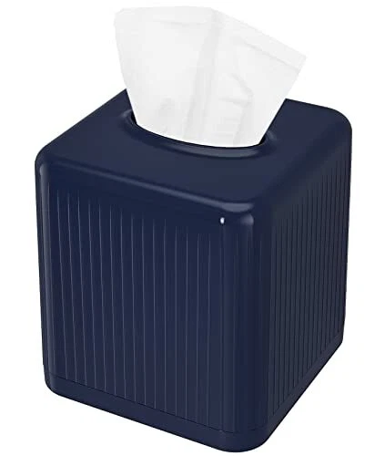 Navy tissue box clearance cover