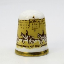 VINTAGE CAVERSWALL THIMBLE QUEEN ELIZABETH II CORONATION 25TH ANNIVERSARY
