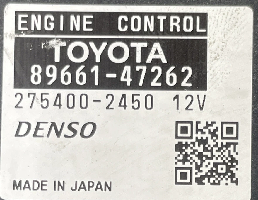 2010 2011 Toyota Prius Engine Computer Module ECM ECU Unit P: 89661-47262 OEM ! Foto 3 de 3