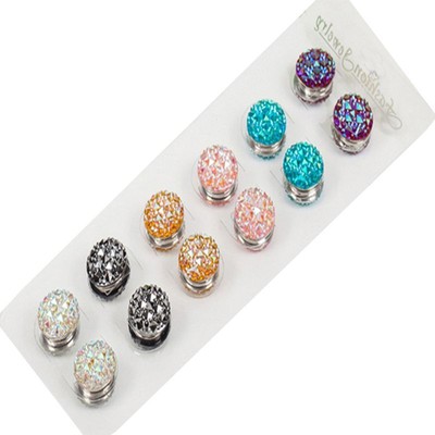 Fashion 12x Multifunction Pins Muslim Hijab Pins Magnet Scarf Buckle Collar Clip