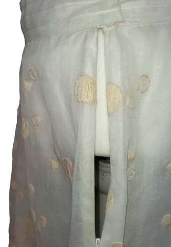 Hoss Intropia Polka Dot Skirt Ivory Sheer Cotton Bow Belt Embroidered BNWT 6/38 - Picture 4 of 4