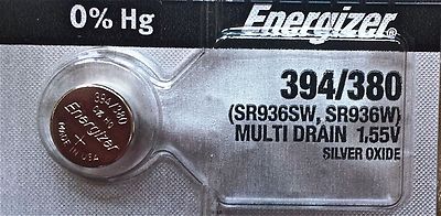 ENERGIZER 394 380 WATCH BATTERIES SR936SW Sealed Authorized Seller 