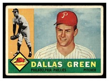 1960 TOPPS DALLAS GREEN #366 ROOKIE CARD PHILLIES MID GRADE GREAT MANAGER. rookie card picture