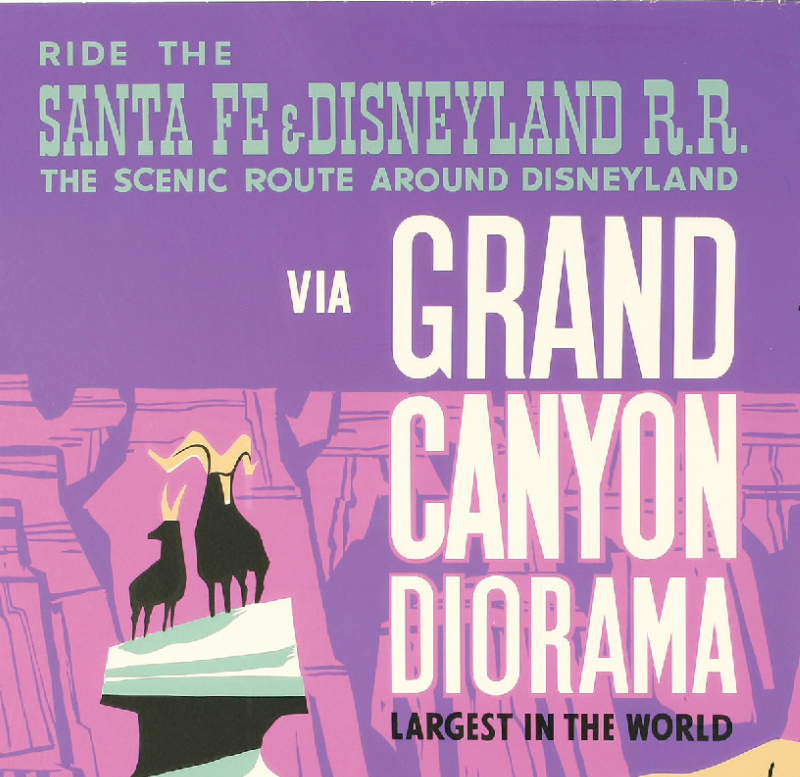 poster disneyland railroad grand canyon