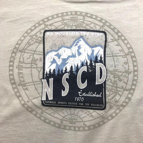 Ouray No Mountain Too High Medium T-Shirt Tan Unisex Colorado Hiking Climbing - Picture 2 of 6