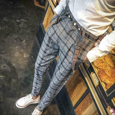striped cropped pants mens