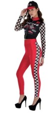 Amscan Racecar Driver Adult Wonens Costume M NWT