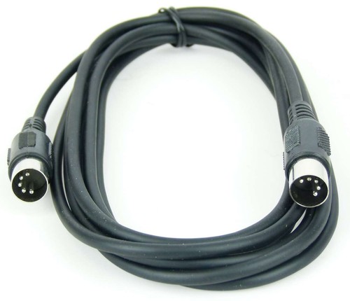 2 x 3 m MIDI DIN Video Kabel 5 pol pin polig schwarz Midikabel Paccs ADAM HALL - Bild 2 von 5