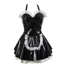 LACKINA--Lack Dienstmädchen Kostüm,2 Teile Set , Gr S- 4 XL