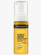 Neutrogena Soothing Clear Calming Mousse Facial Cleanser Turmeric 5 oz