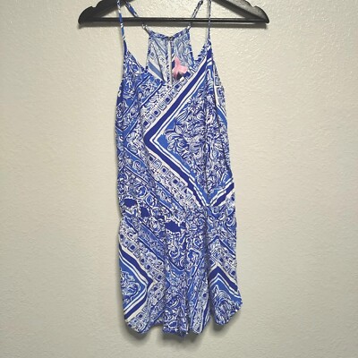 Lilly Pulitzer Women's Dusk Blue Crush Romper Size XXS EUC