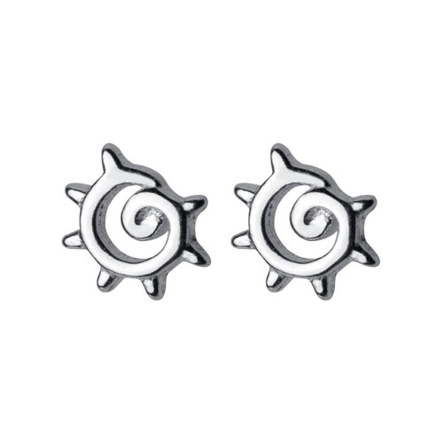 925 Sterling Silver Tiny Sun Totem Stud Post Earrings 4mm A1033 - Picture 3 of 9