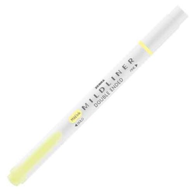 Zebra Mildliner Double End Highlighter Yellow Chisel/Bullet Tip Office School