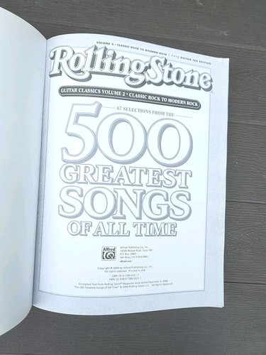 ROLLING STONE 500 GREATEST SONGS OF ALL TIME VOL 2-Guitar Classics-67 Selections - Picture 2 of 8