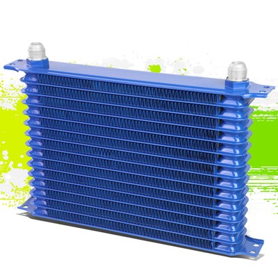 UNIVERSAL 15-ROW 10AN ALUMINUM ENGINE/TRANSMISSION/DIFFERENTIAL OIL COOLER BLUE