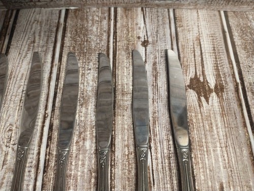 Oneida Raphael  Dinner Knives x 6  Distinction Deluxe HH Stainless Steel LOOK!! - Picture 5 of 10