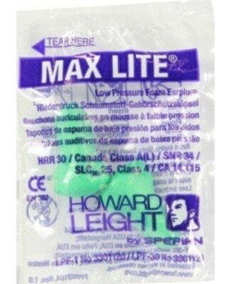 20Stk Max Lite Ohrstöpsel Gehörschutzstöpsel 34dB Howard Leight  soft