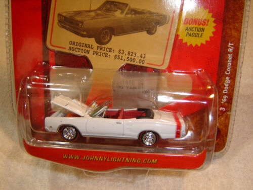 RARE Johnny Lightning AUCTION INSANITY 1969 Dodge Coronet 440 Conv. 1/64 R1 #3 - Picture 2 of 2