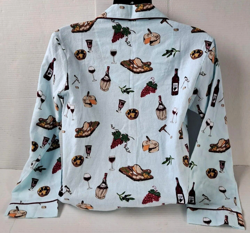 BED HEAD Wine and Cheese Chianti PAJAMA Top S NWT - Picture 2 of 19
